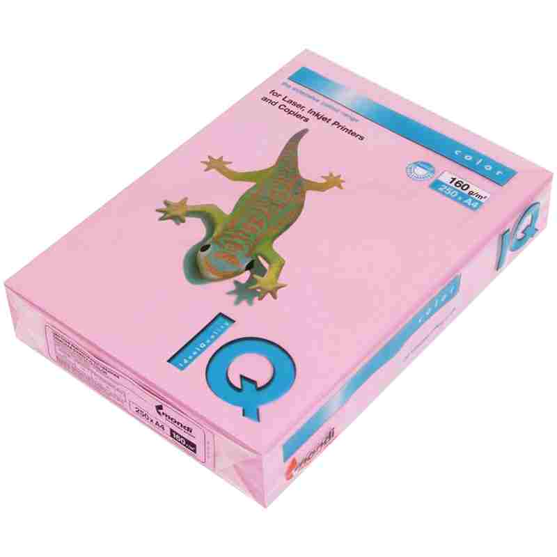 Бумага цвет. А4 160г/м2 250л. IQ Color pale розовый (PI25)(1/5)