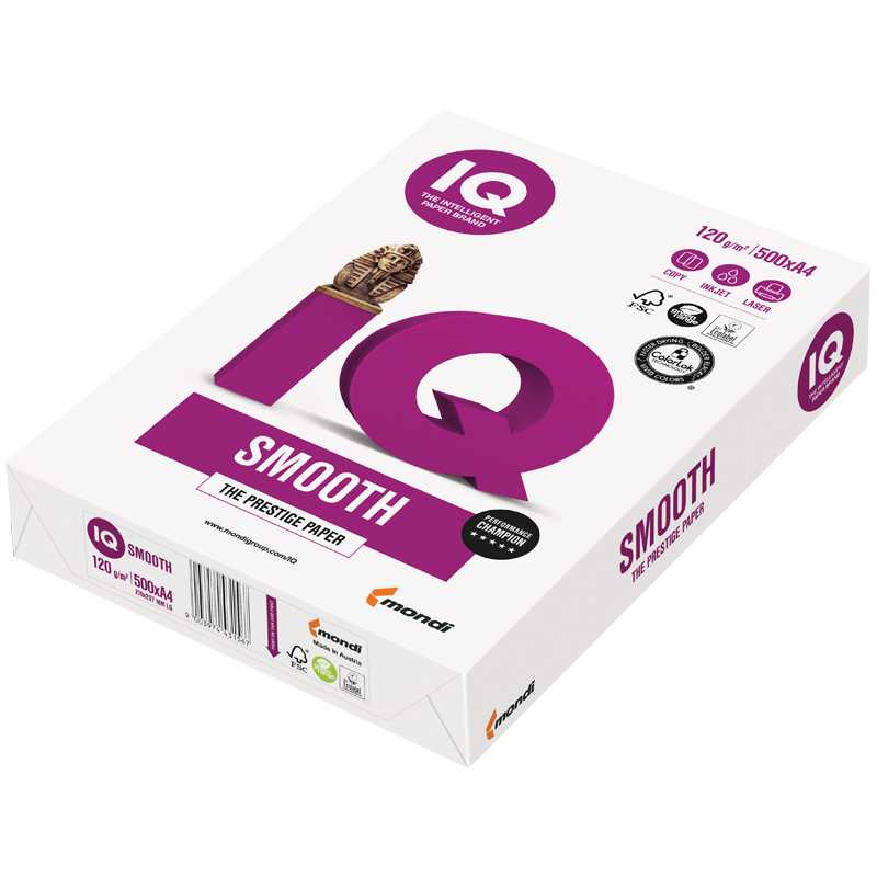 Бумага плотная IQ Selection Smooth А4 120г/м2 500л.170% (094327)(1/4)
