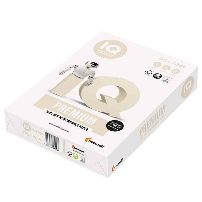 Бумага плотная IQ Premium А4 200г/м2 250л.170% (298423)(1/4)