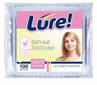 Ватные палочки 100шт. LURE в полиэт.уп.(1/120)