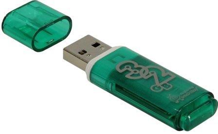 Флеш 32 GB SmartBuy USB Flash Glossy 2.0 зеленый (SB32GBGS-G)(1)