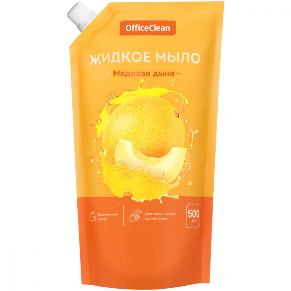 Мыло жидкое OfficeClean 500мл Медовая дыня дой-пак (359433)(1/12)PS