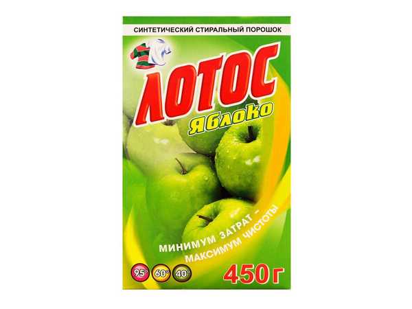 Стиральный порошок ручн. Лотос 450г Яблоко (1/24/1512)