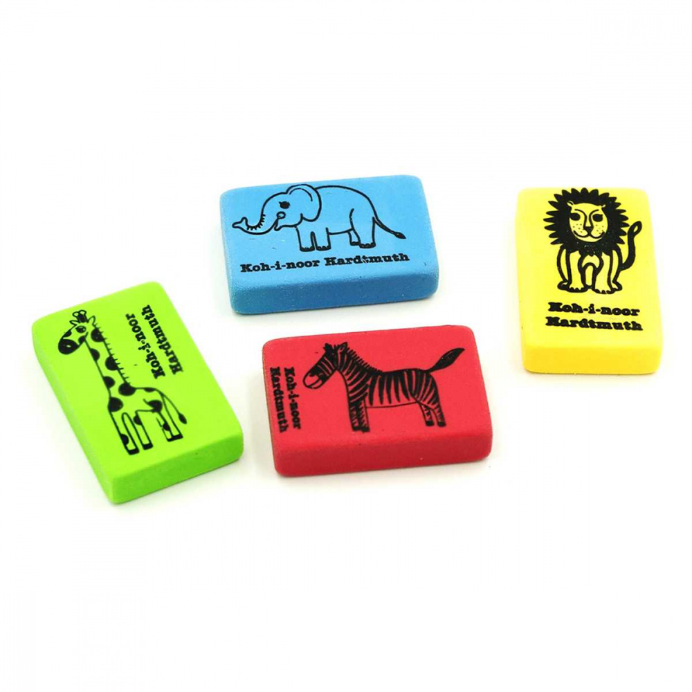 Ластик K-I-N 36*23*8мм Animals искусственный каучук, цветной (6200006001KK)(1/48/1920)